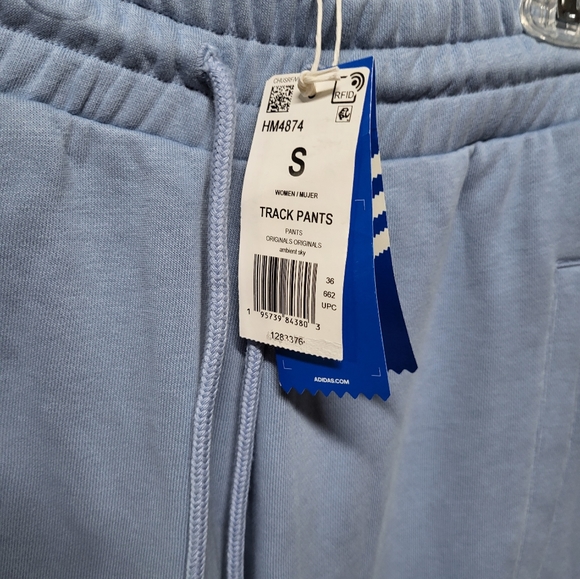Adidas Track Pants Light Blue Size Small NWT - Picture 2 of 3